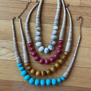 Four RJ Graziano necklaces sold as a set